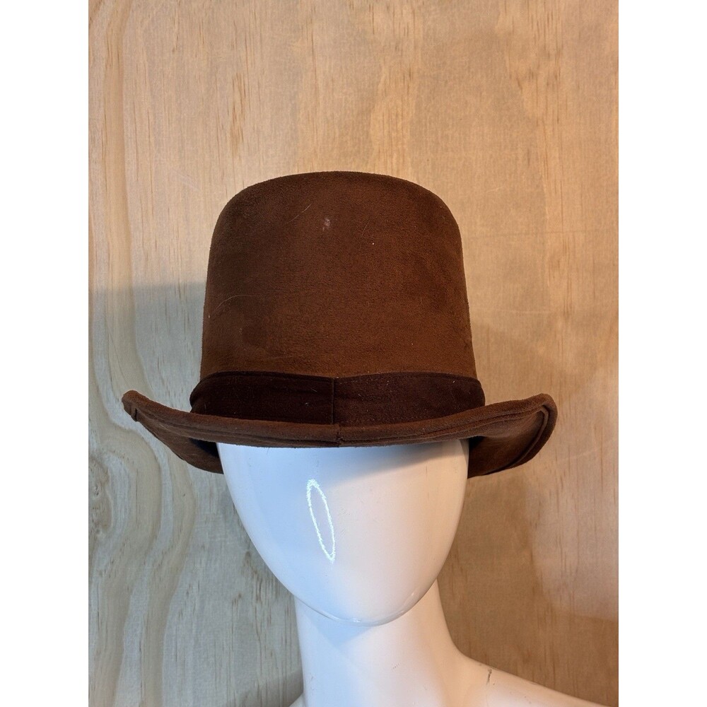 elope Brown Solid Pattern Top Hat Unisex Adults Costume Hat